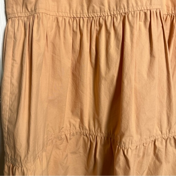 A.L.C. Harper Ruffle Sleeve Dress Peach Orange Mini Cotton Tiered A Line US 4 - Picture 8 of 13